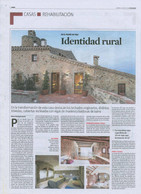 prensa arquitectura e interiorismo, gloria duran arquitecta